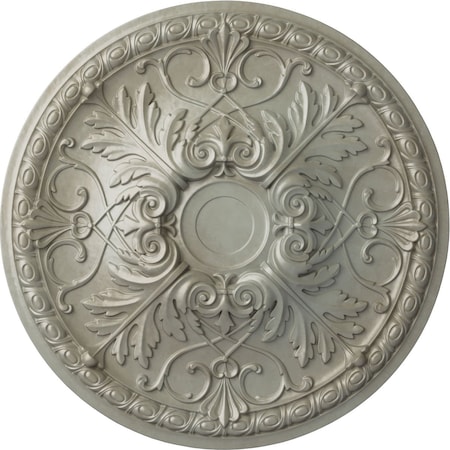 Ekena Millwork Tristan Ceiling Medallion (Fits Canopies up to 6 1/4"), Hand-Painted Flash Gold, 32 3/8"OD x 3 1/2"P CM32TNFLS
